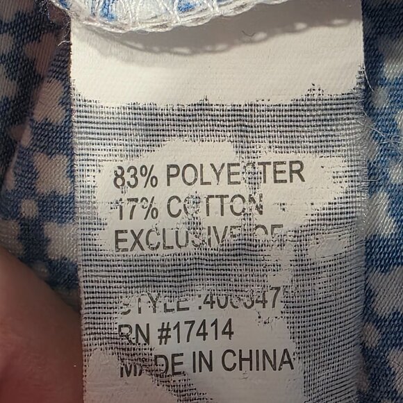 Womens 2 Pc Miss Elaine Blue Micro Dot Pajama Shirt & Pant Set Sleepwear Size M - Picture 4 of 15